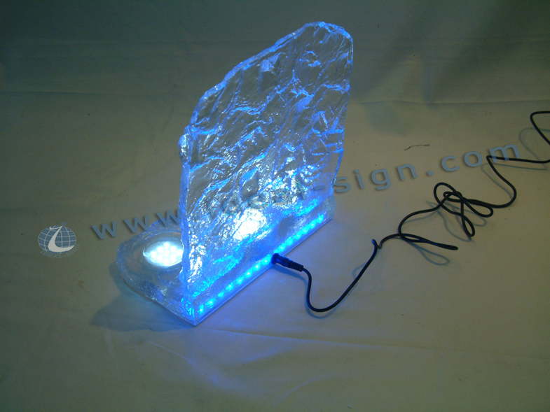 Acrylic LED Ice Cube Bottle Display 
